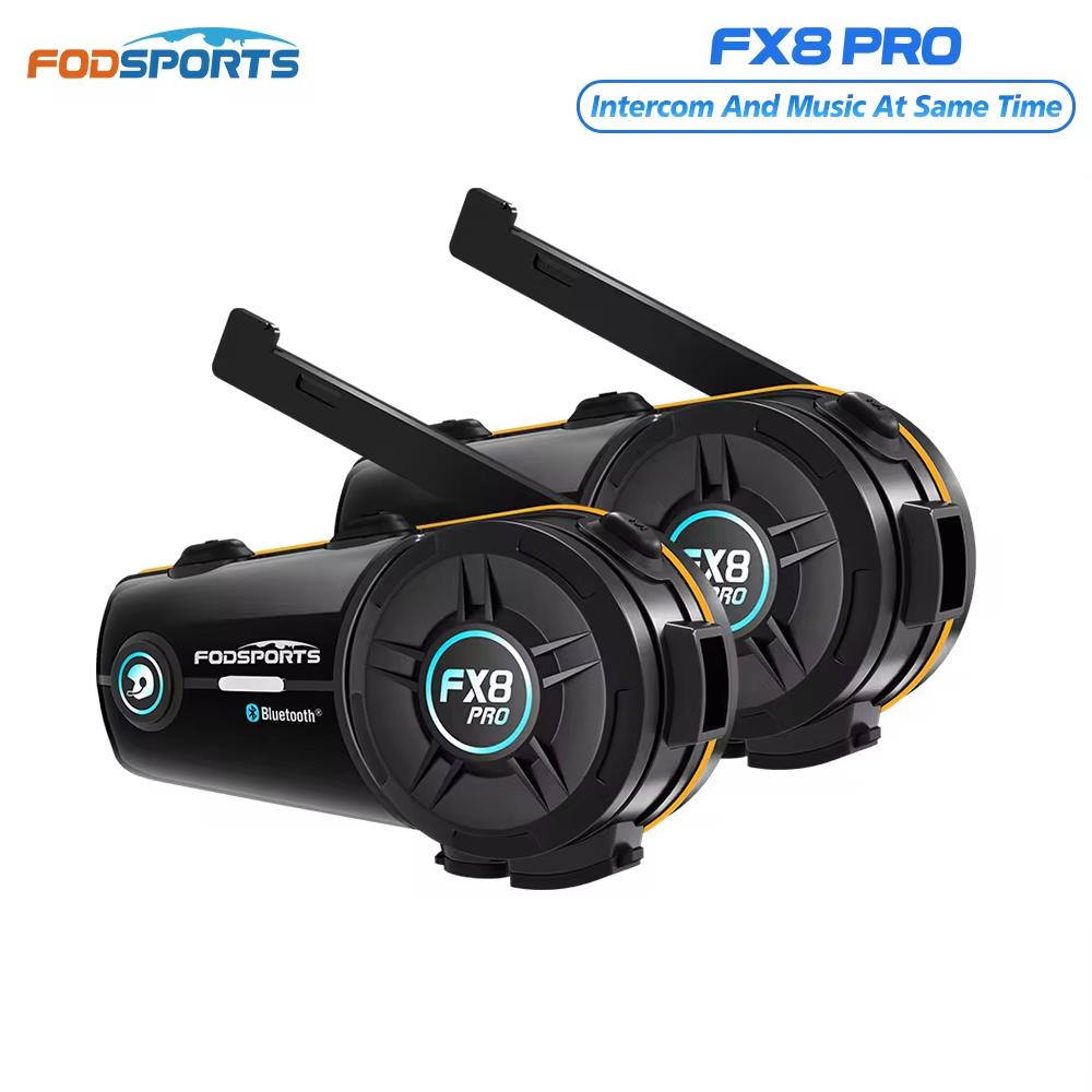 Universal Motorcycle Helmet Intercom Headset - 2個セット Fodsports FX8 Pro バイク用インターコム Bluetooth
