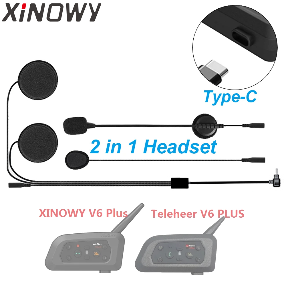 Full Face Motorcycle Helmet With Bluetooth - Type-Cイヤホンスピーカーアクセサリー デュアルマイク Teleheer V6 Plus T6