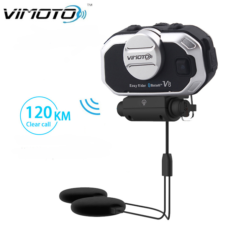 Full Face Motorcycle Helmet With Bluetooth - Vimoto V8 オートバイヘルメットヘッドセット Bluetooth ステレオインターホン通話ワイヤレス通信インターホン