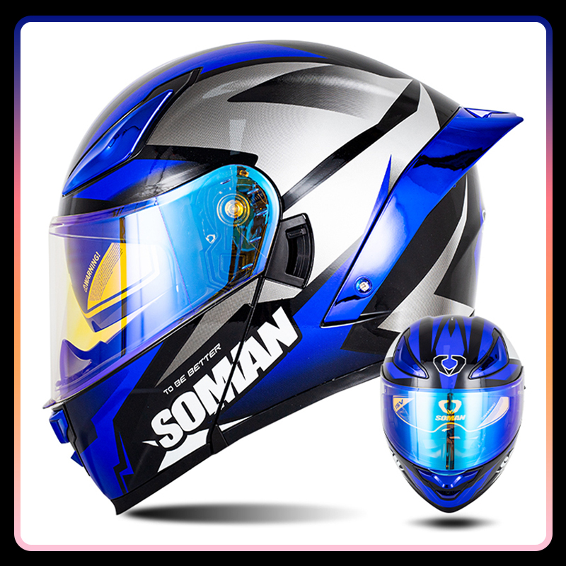 ドット承認のフルフェイスオートバイヘルメット、デュアルバイザ - Modular Flip Up Motorcycle Helmet Dot Approved のレビューと価格
