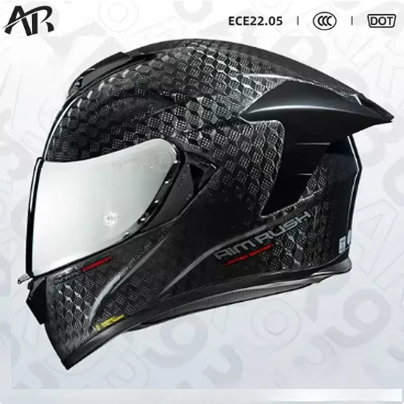 カーボンファイバーバイクヘルメット,フルフェイスプロテクショ - Carbon Fiber Lightweight Motorcycle Helmet のレビューと価格