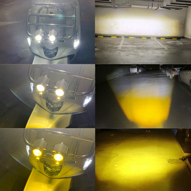 オートバイ用LEDライト,フォグライト,補助ヘッドライト,電 - Universal Motorcycle Led Headlight Projector のレビューと価格