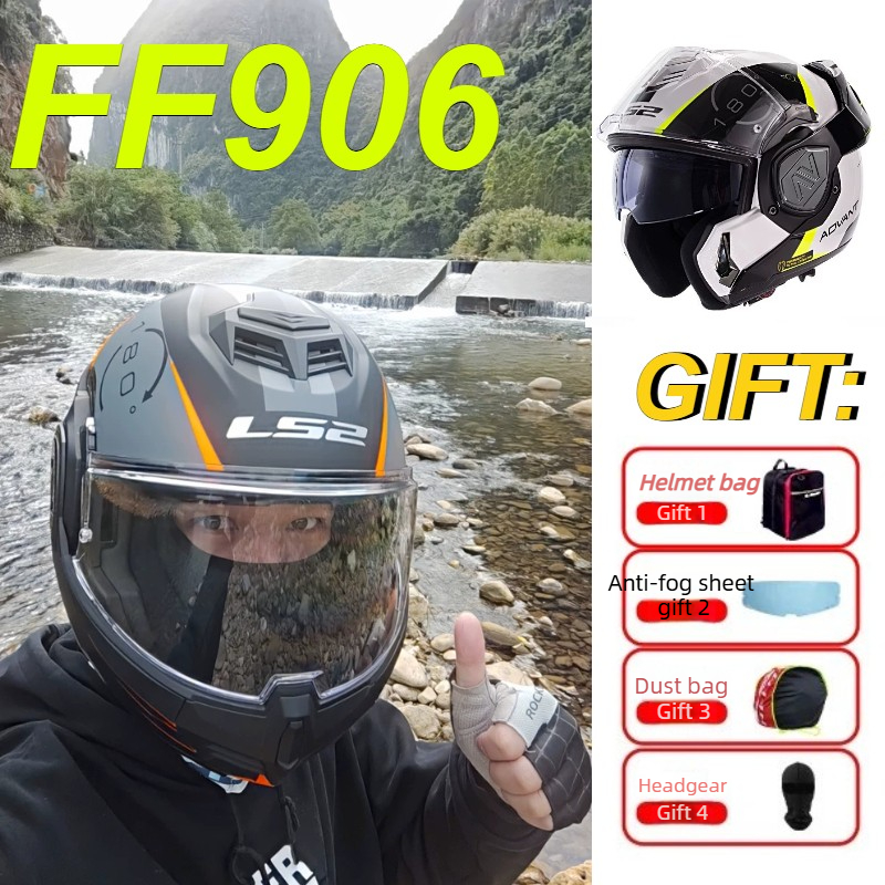 LS2 FF906 Advant モジュラーフリップアップバ - Modular Flip Up Motorcycle Helmet Dot Approved のレビューと価格