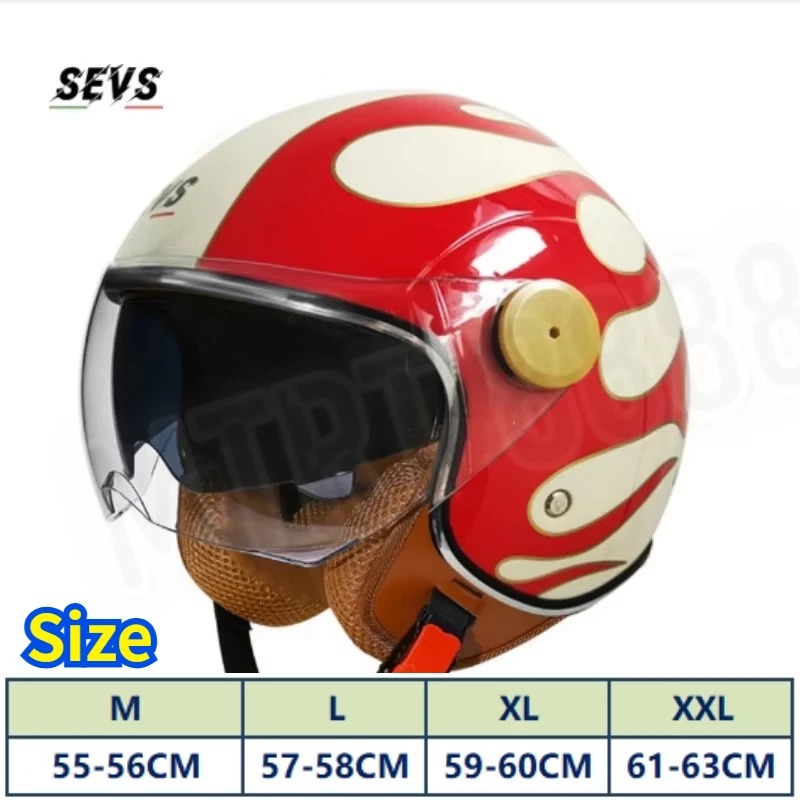 DOT認証取得済みのオープンフェイス3/4バイクヘルメット、 - Vintage Open Face Retro Helmet のレビューと価格