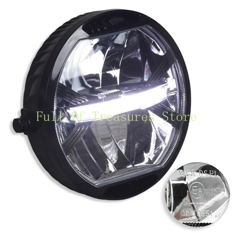 CE認証取得済みE8スタンプ付き汎用バイク用モダンレトロスタ - Universal Motorcycle Led Headlight Projector のレビューと価格