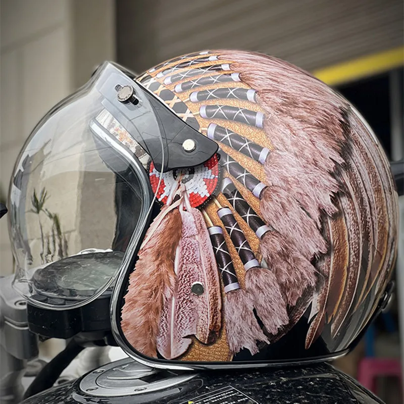 2025年ニューレトロヴィンテージオープンフェイス3/4オー - Vintage Open Face Retro Helmet のレビューと価格