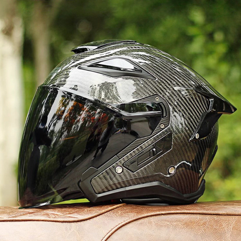 GSB カーボンファイバーオートバイヘルメットメンズ機関車四 - Carbon Fiber Lightweight Motorcycle Helmet のレビューと価格