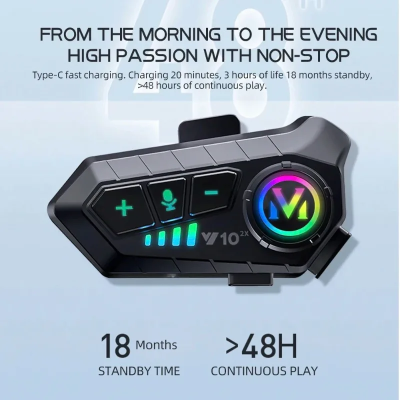 オートバイ用Bluetooth付きワイヤレスインターホン,オ - Universal Motorcycle Helmet Intercom Headset のレビューと価格