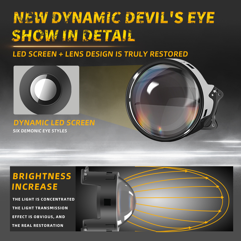 2 個リモコン LED アイライトトラック車のヘッドライトフ - Universal Motorcycle Led Headlight Projector のレビューと価格