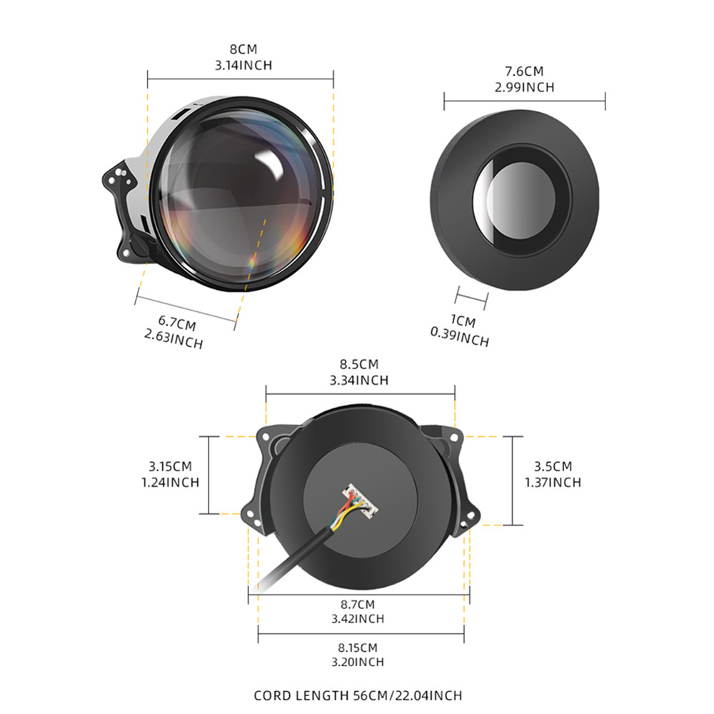 2 個リモコン LED アイライトトラック車のヘッドライトフ - Universal Motorcycle Led Headlight Projector のレビューと価格