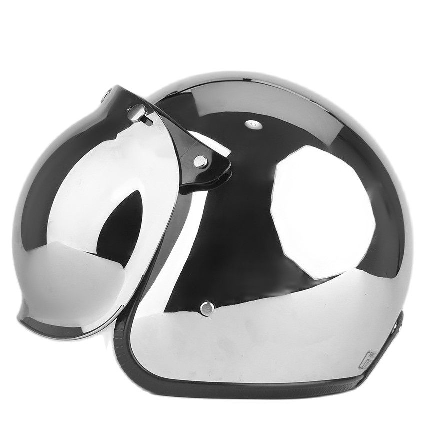 ヴィンテージオープンフェイスモーターサイクルヘルメット,シル - Vintage Open Face Retro Helmet のレビューと価格