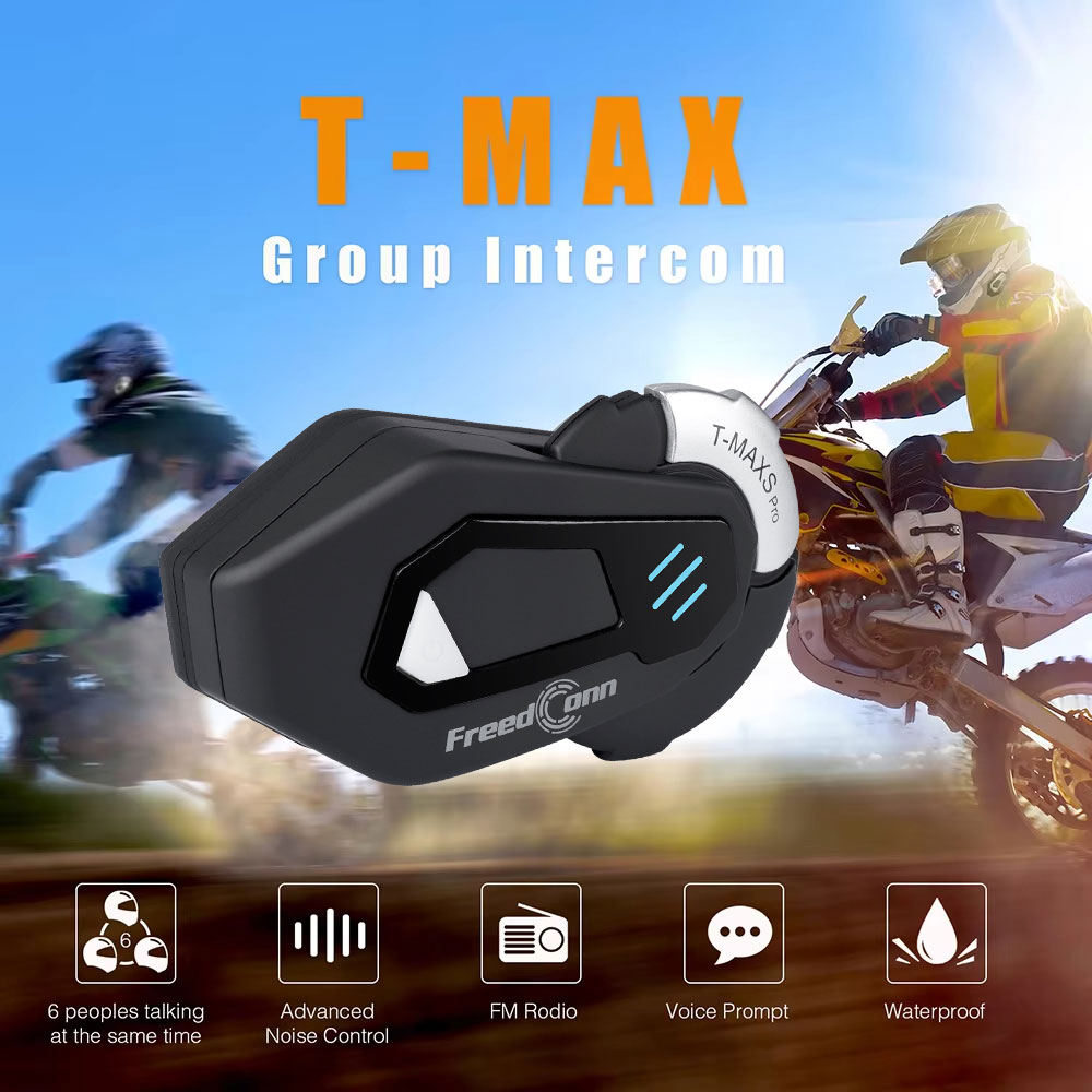 FreedConn T MAX S PRO バイク用インター - Universal Motorcycle Helmet Intercom Headset のレビューと価格