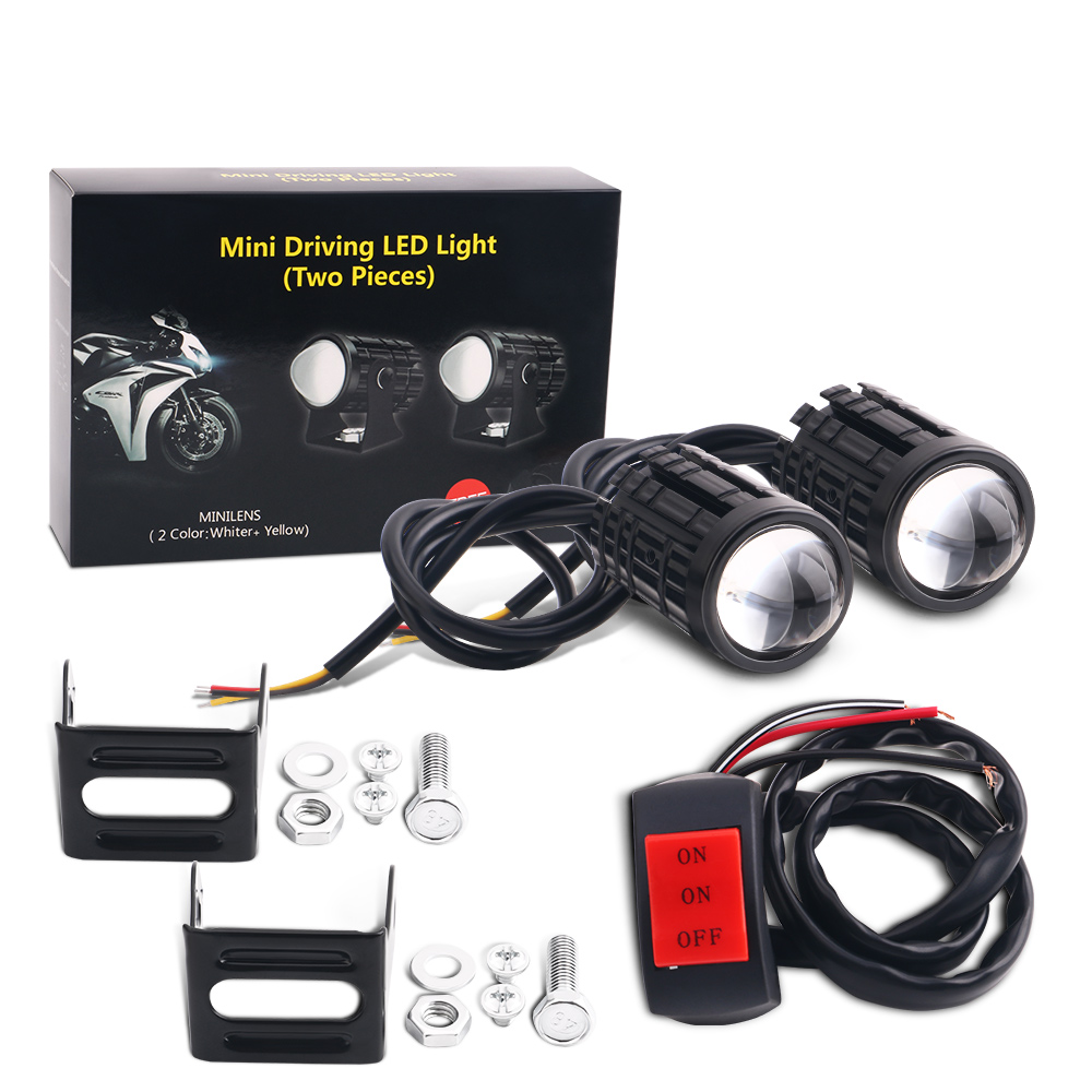 二輪車用ユニバーサルLEDヘッドライト,スクーター用駆動ラン - Universal Motorcycle Led Headlight Projector のレビューと価格