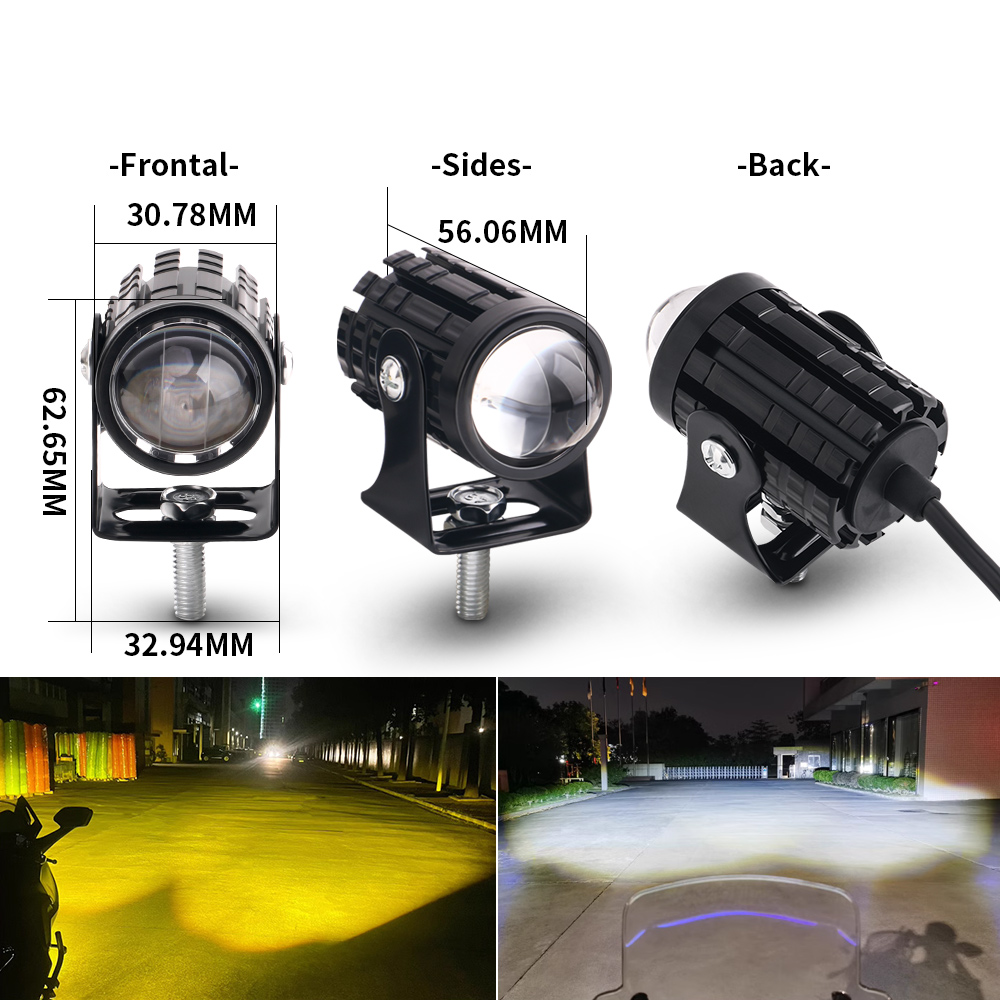 二輪車用ユニバーサルLEDヘッドライト,スクーター用駆動ラン - Universal Motorcycle Led Headlight Projector のレビューと価格
