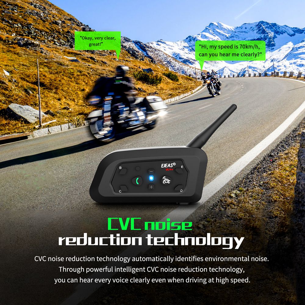 Ejeas v6プロオートバイヘルメットヘッドセットBlue - Full Face Motorcycle Helmet With Bluetooth のレビューと価格