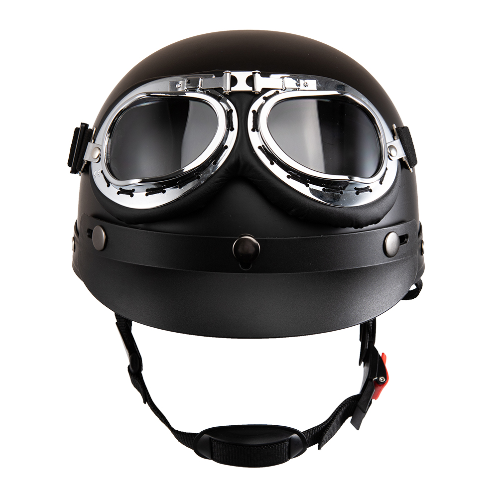 オートバイヘルメットオープンフェイスレトロ Capacete - Vintage Open Face Retro Helmet のレビューと価格