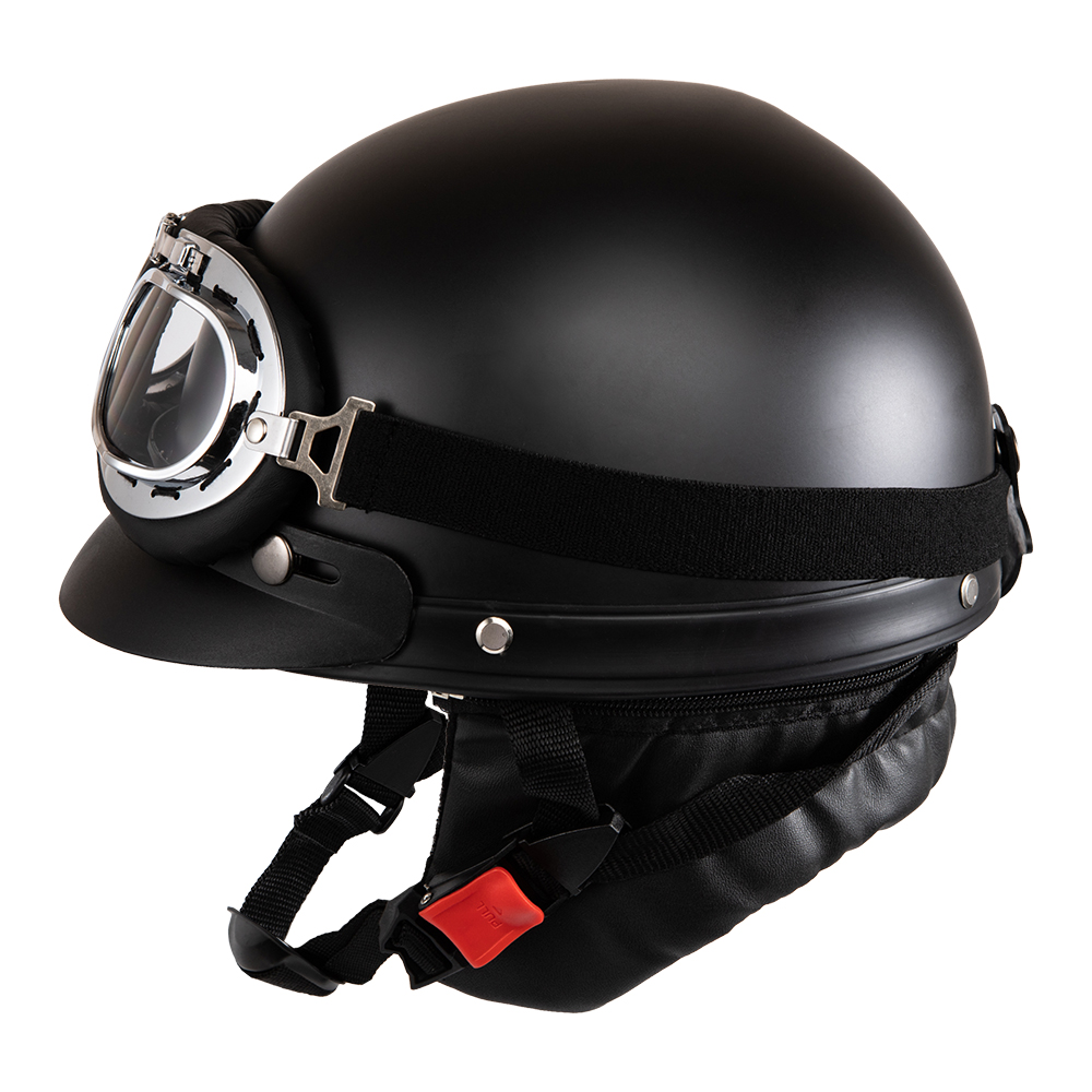 オートバイヘルメットオープンフェイスレトロ Capacete - Vintage Open Face Retro Helmet のレビューと価格
