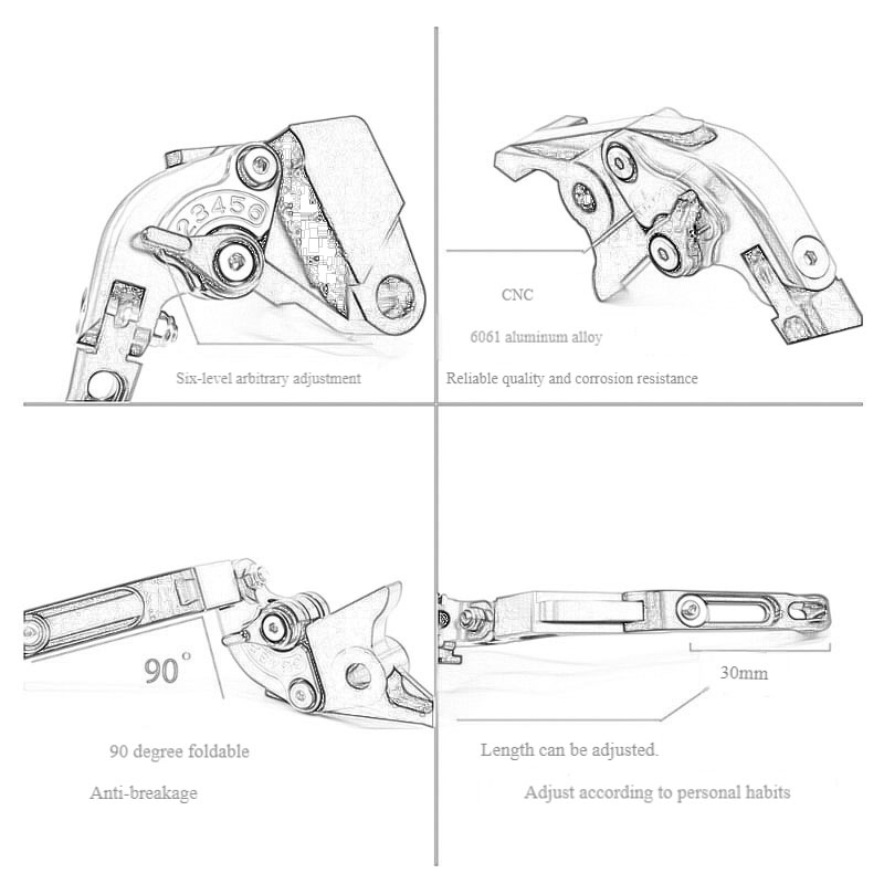 ホンダ NC750X NC 750 X 2016-2024  - Cnc Aluminum Adjustable Brake Clutch Levers のレビューと価格