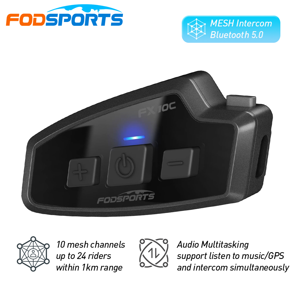 Fodsports-オートバイ用のBluetoothヘッドセ - Universal Motorcycle Helmet Intercom Headset のレビューと価格